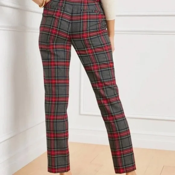 Talbots tartan wool blend Slim Ankle Pants NWT 14P - Picture 2 of 13